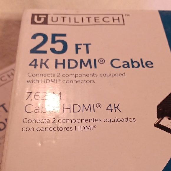 Utilitech 25 FT 4K HDMI Cable 2-25 Ft. Packs - Picture 2 of 5